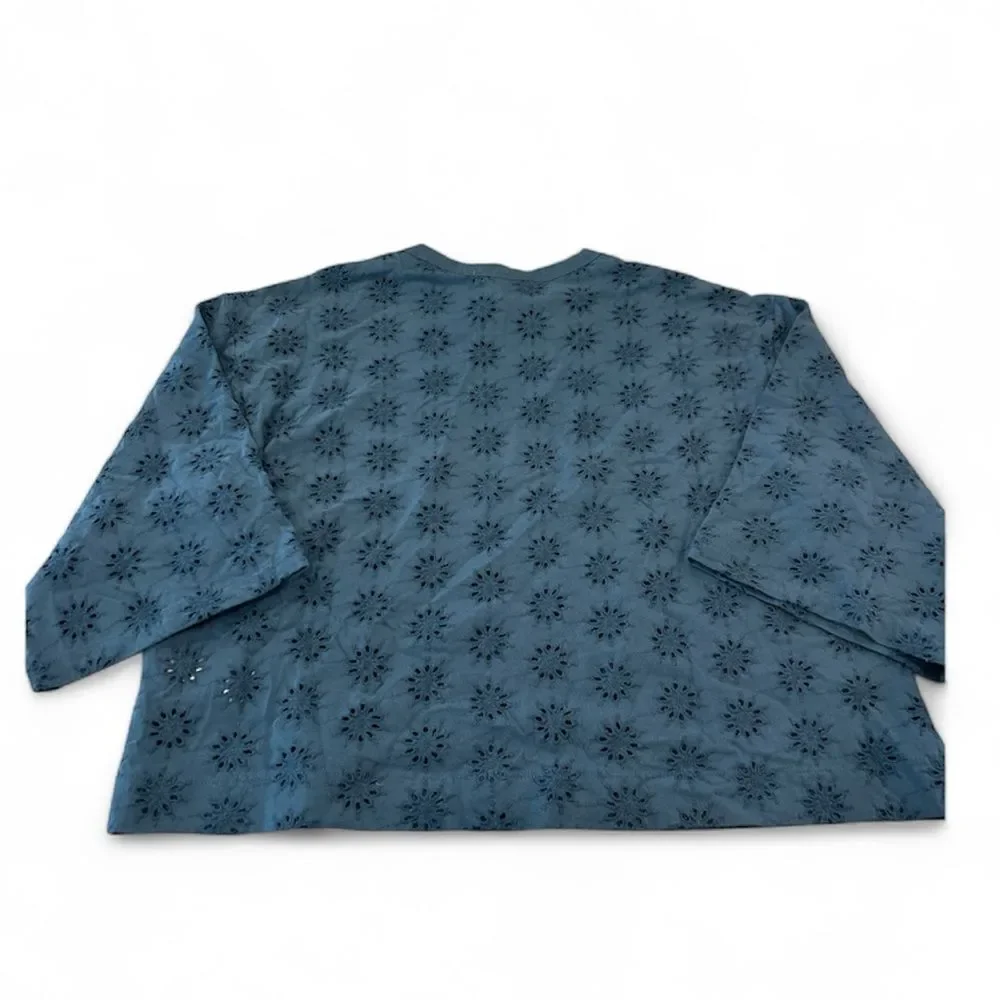 Madewell Women’s Embroidered Wide-Sleeve Boxy Tee Size Small NWT #NV969 - Picture 3 of 5
